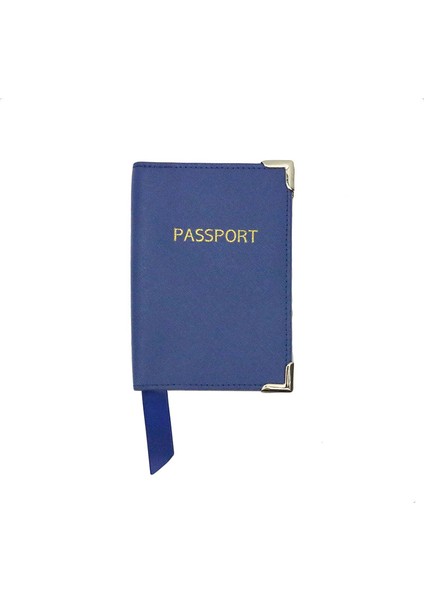 Mavi Pasaport Stili Monogramlı Baş Harf Deri Pasaport Kılıfı Valiz Etiketi Pasaport Kapak Seti Seyahat Aksesuarları (Yurt Dışından)