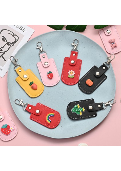 No.11 Stili Anahtarlıklı Sevimli Deri Kartlık Cüzdan Kılıfı Fermuarlı Koruyucu Kılıf Çanta Moda Mini Kart Kapak (Yurt Dışından)
