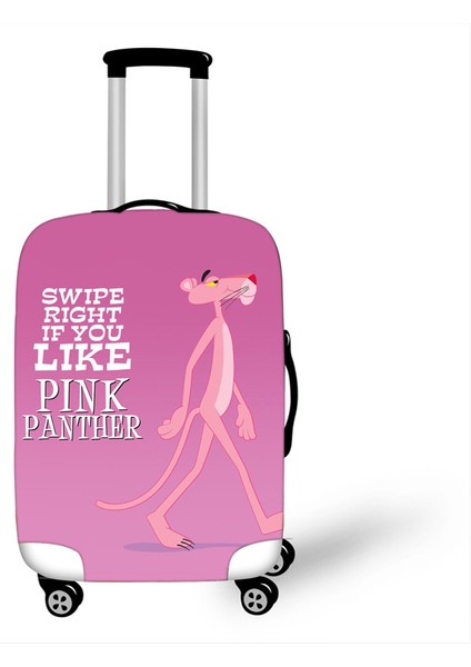 No.8 Stili L Beden Sevimli Dolgulu Bagaj Koruyucu Kılıf Pembe Oyuncu Leopar Baskılı Seyahat Aksesuarı Uygun Inç Valiz Kılıfı (Yurt Dışından)