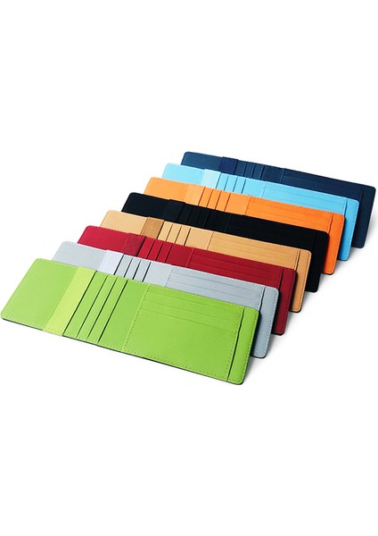 Koyu Mavi Stil Moda Mini Ince Cüzdan Para Cüzdanı Bozuk Para Çantası Çoklu Kart Cebi Erkek Iş Kredi Kartı Sahibi Pasaport Klips Nakit Organizatör (Yurt Dışından) indirimleri