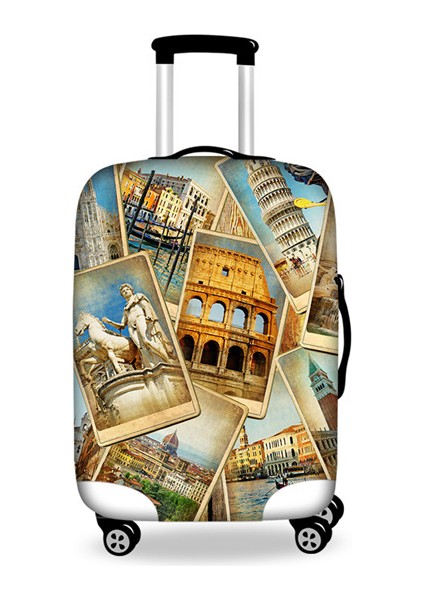 HA0101F26 Stili S Beden Ince Seyahat Valizleri Koruyucu Kılıfı 24 Inç Tekerlekli Çantalara Su Geçirmez Elastik Bavul Toz Yağmurluk Kapakları (Yurt Dışından)