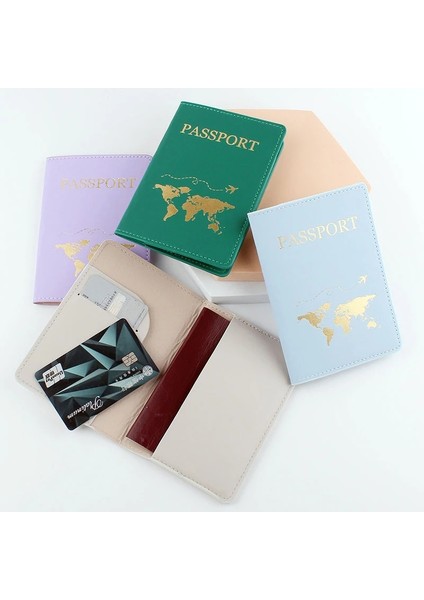 No.3 Tarzı Dünya Haritası Pasaport Kapağı Bagaj Etiketi Çift Düğün Pasaport Kılıfı Seti Pasaport Kapağı Mektup Seyahat Tutucu (Yurt Dışından) modelleri