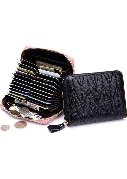 Stil-1 Mavi Stil Kadın Cüzdanları Bayan Hakiki Inek Derisi Cüzdanlar Kısa Fermuarlı Para Çantası Büyük Kapasiteli Çanta Kılıf Pasaport Kart Tutucuları Carteras (Yurt Dışından)