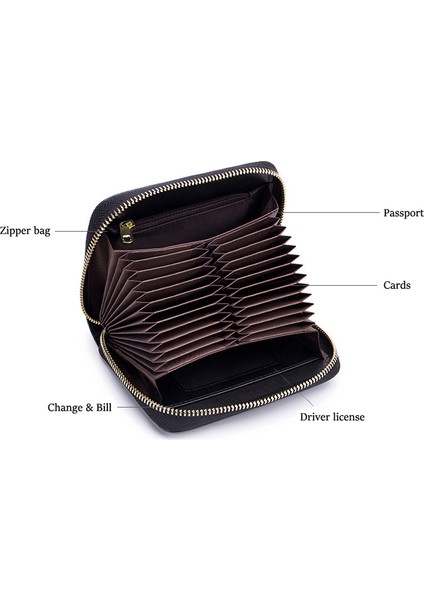 Stil-1 Mavi Stil Kadın Cüzdanları Bayan Hakiki Inek Derisi Cüzdanlar Kısa Fermuarlı Para Çantası Büyük Kapasiteli Çanta Kılıf Pasaport Kart Tutucuları Carteras (Yurt Dışından)