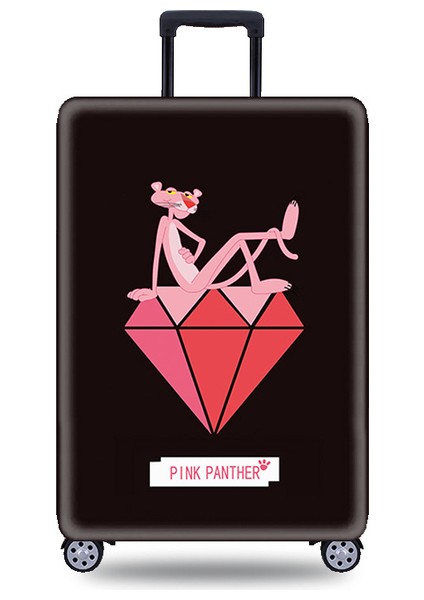 No.4 Tarzı L Beden Sevimli Dolgulu Bagaj Koruyucu Kılıf Pembe Oyuncu Leopar Baskılı Seyahat Aksesuarı Uygun Inç Valiz Kılıfı (Yurt Dışından)