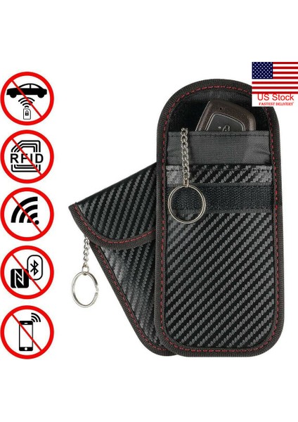 Siyah Stil 2019 Yeni Çıkan 1 Adet Anti-Hırsızlık Araba Anahtar Fobu Rfıd Sinyal Engelleyici Faraday Sinyal Engelleyici Torba Anahtar Cüzdanları Rfid Anahtar Koruyucu (Yurt Dışından)