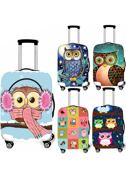 PXTMTY08 Stili Xl Beden Sevimli Baykuş Lastikli Valiz Koruyucu Kapak Seyahat Aksesuarları Anti-Toz Valiz Kılıfı Su Geçirmez Seyahat Çantası Kılıfı - Türkçe (Yurt Dışından) fırsatları