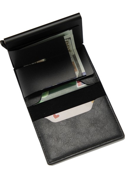 Mavi Stil Karbon Fiber Kartlık Cüzdan Erkekler Rfid Siyah Sihirli Üç Katlı Deri Ince Mini Cüzdan Küçük Para Çantası Erkek Cüzdanlar (Yurt Dışından) fiyatları