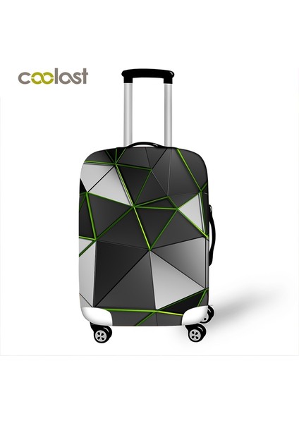 Pxt JHT06 Stili Xl Beden Geometrik Seyahat Çantası Kılıfı Yama Valiz Koruyucu Üçgen Şekilli Bagaj Kılıfı Koruyucu Taşınabilir Seyahat Aksesuarları (Yurt Dışından)