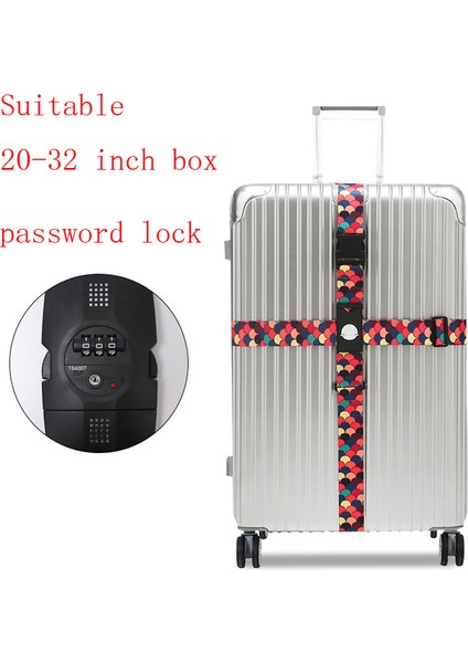 Kilit H2 Stiline Sahip Olun 3 Haneli Şifreli Kilitli Bavul Çapraz Kemer Ayarlanabilir Seyahat Bavul Bandı Bavul Bavul Ipi Kayışları Seyahat Aksesuarı (Yurt Dışından)
