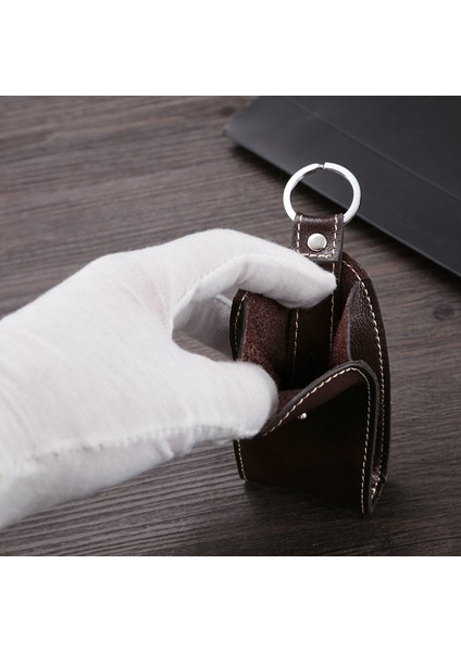 Siyah KK01 Stili Bycobecy Hakiki Deri Akıllı Anahtar Tutucu Araba Anahtar Cüzdanı Düzenleyici Anahtar Ev Sahibi Çanta Kılıflar Kapaklar Kapak Anahtar Kılıfı (Yurt Dışından)