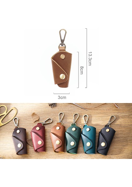 Kırmızı Stil Yeni Gelenler Hakiki Deri Kişiselleştirilmiş Taşınabilir Mini Anahtar Paketi Moda Yaratıcı Bel Kemerine Asılı Anahtar Çantası Anahtarlık Torbası (Yurt Dışından)