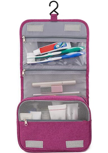 Donanma Tarzı Büyük Kozmetik Makyaj Seyahat Organizatörü ile Sağlam Askılı Toiletry Çantası -Opk- (Yurt Dışından)