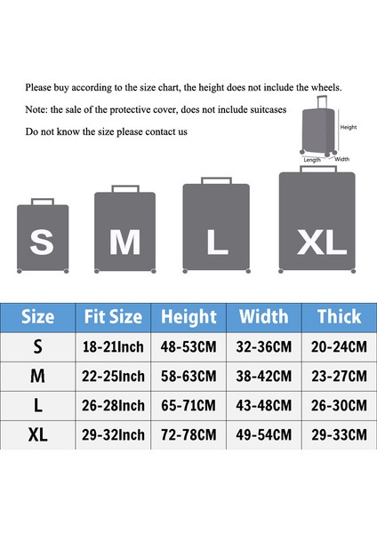 Mor Tarzı L Beden Yüksek Kaliteli Kalın Seyahat Valizi Kılıfı Sevimli Karikatür 3D Hayvanlı Tekerlekli Baga Kılıfı Elastik Koruma Kılıfı Toz Kapağı (Yurt Dışından) indirimleri
