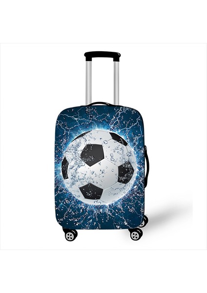 Apxt ZQ09 Stili L Beden Erkek Çocuklar Için Futbol Baskılı Bavul Koruyucu Kapak Ateşlı Seyahat Aksesuarları Elastik Bagaj Kılıfı (Yurt Dışından) modelleri