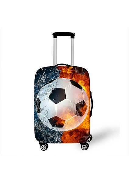 Apxt ZQ09 Stili L Beden Erkek Çocuklar Için Futbol Baskılı Bavul Koruyucu Kapak Ateşlı Seyahat Aksesuarları Elastik Bagaj Kılıfı (Yurt Dışından) fırsatları