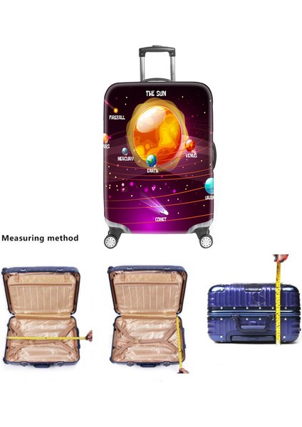J Tarzı M Beden Yeni Uzay Seyahat Valizi Koruyucu Kılıf Toz Geçirmez ve Çizilmeye Dayanıklı Elastik Kutu Kapağı Kalın 3D Seyahat Çantası Toz Kapağı (Yurt Dışından) fırsatları
