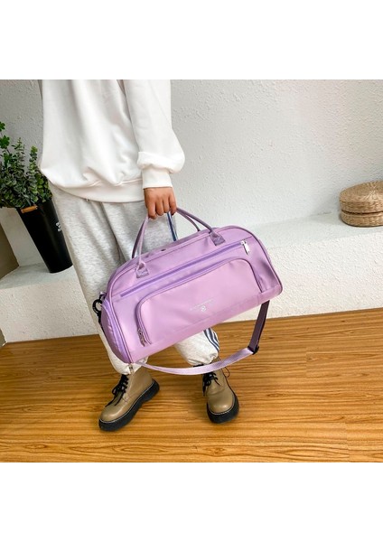 Siyah Stil Büyük Kapasiteli Kadın Spor Çantası Seyahat Omuz Çantası Eğitim El Çantası Trend Yoga Spor Crossbody Tote Çanta Kadınlar Için (Yurt Dışından) indirimleri