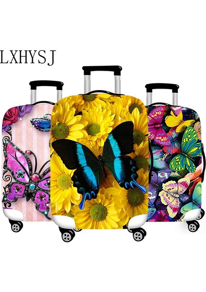 10 Bagaj Kapağı Stili L Beden Kelebek Desenli Valiz Kılıfı Kalın Valiz Koruyucu Kılıflar Elastik Valiz Kılıfı Valiz Koruyucu Kılıflar (Yurt Dışından) modelleri