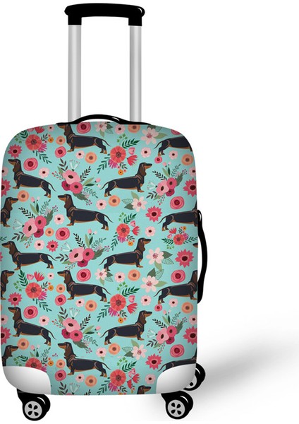 Z2870F26 Stili L Beden Twoheartsgirl Yıkanabilir Bavul Kılıfı Sevimli Dachshund Köpek Seyahat Bavul Koruyucu 18 Ila 32 Inç Bagajın Üzerine Uygun Fermuar Kapanışı (Yurt Dışından)