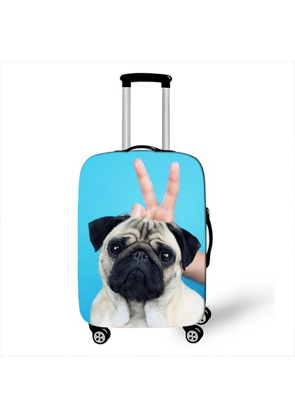 PXTDOG010X Stili S Beden 3D Sibirya Kurdu Desenli Seyahat Elastik Toz Valizi Kılıfı Koruyucu Kılıfı (Yurt Dışından)