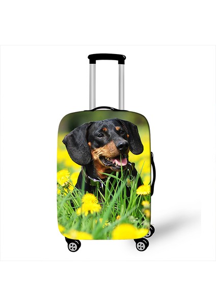 PXTDOG010X Stili S Beden 3D Sibirya Kurdu Desenli Seyahat Elastik Toz Valizi Kılıfı Koruyucu Kılıfı (Yurt Dışından) fırsatları
