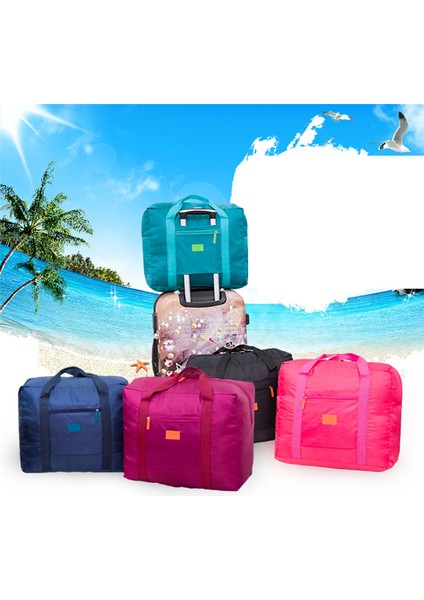 Siyah Stil Taşınabilir Çok Fonksiyonlu Çanta Katlanabilir Seyahat Çantaları Naylon Su Geçirmez Çanta Büyük Kapasiteli El Bagajı Iş Seyahati Seyahat Çantaları (Yurt Dışından) fırsatları