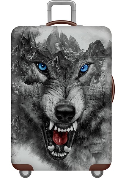 No.19 Tarzı S Beden 3D Ejderha Hayvan Baskılı Esnek Seyahat Valiz Kılıfı Korumalı Kapak Trunk Kılıfı Uygulamalığına Göre (Yurt Dışından)