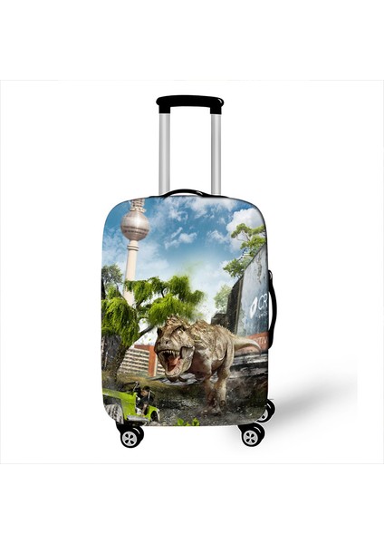 PXTKONGLONG02 Stili Xl Beden Kötu Dinozor Baskılı Valiz Kilifi Esnek Bavul Koruyucu Kapakları Yolculuk Cantası Anti-Toz Seyahat Bavul Kilifi (Yurt Dışından)