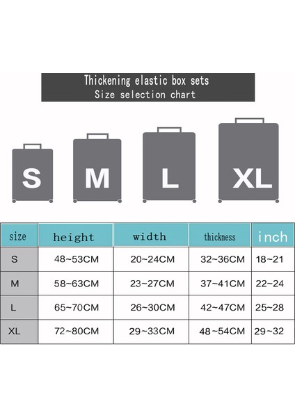 Camgöbeği Tarzı Xl Beden Qıaqu Seyahat Elastik Bagaj Koruyucu Kılıf Kalın Valiz Toz Koruma Çantası Seyahat Bagaj Arabası Aksesuarları Için (Yurt Dışından) modelleri