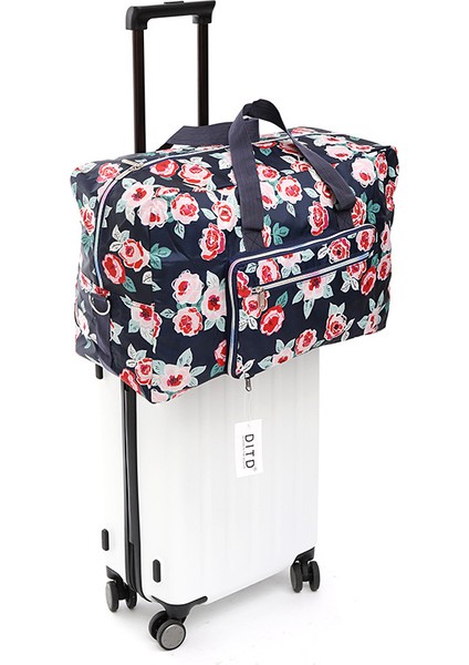 H Tarzı 2021 Kadın Seyahat Çantaları Büyük Kapasiteli Katlanabilir Valiz Seyahat Çantaları Duffle Çanta Naylon Su Geçirmez Depolama Çantası Seyahat Çantası (Yurt Dışından) indirimleri