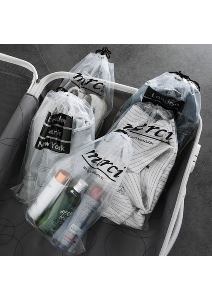 5 Adet Tarzı Şeffaf Kozmetik Çanta Seyahat Ayakkabı Giysi Fermuarlı Kılıf Tuvalet Yıkama Güzellik Kiti Organizatör Seyahat Depolama Poşeti (Yurt Dışından) fırsatları