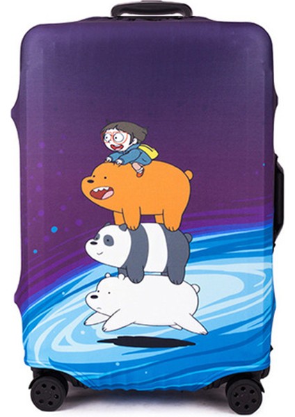 No.2 Tarzı Xl Beden Karikatür Ayı Desenli Bavul Koruyucu Seyahat Aksesuarı Eldiven Kılıfı Lastik Koruyucu Kapaklar Tekerlekli Kasa Toz Için (Yurt Dışından)