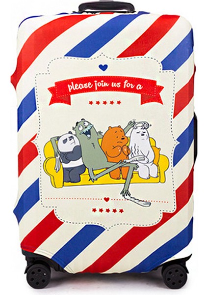 No.2 Tarzı Xl Beden Karikatür Ayı Desenli Bavul Koruyucu Seyahat Aksesuarı Eldiven Kılıfı Lastik Koruyucu Kapaklar Tekerlekli Kasa Toz Için (Yurt Dışından) fırsatları