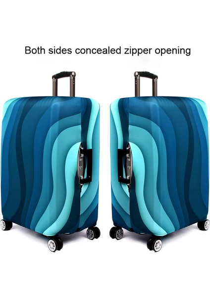 Siyah Stil M Beden Yeşil Dalgalı Valiz Kılıfı Seyahat Aksesuarı Turnuva Kumaşı Elastik Koruyucu Kılıf Uygun (Yurt Dışından) fırsatları