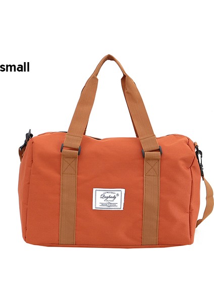 Turuncu S Tarzı Özel Seyahat Çantası Kısa Gezi Hafta Sonu Spor Gym Duffel Çantası Su Geçirmez Ayakkabı Bölmesi El Omuz Çantası Baskılı Logo Fotoğraf (Yurt Dışından)