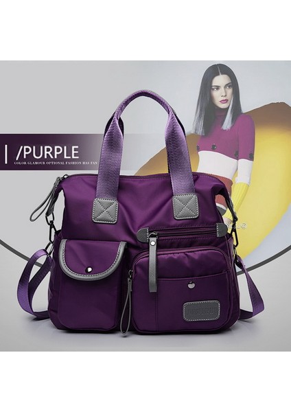 Boyut B-Mor Tarzı 2021 Naylon Katlanabilir Seyahat Çantaları Unisex Büyük Kapasiteli Bagaj Kadın Suya Dayanıklı El Çantaları Erkek Seyahat Çantaları Kıyafet Düzenleyici (Yurt Dışından)