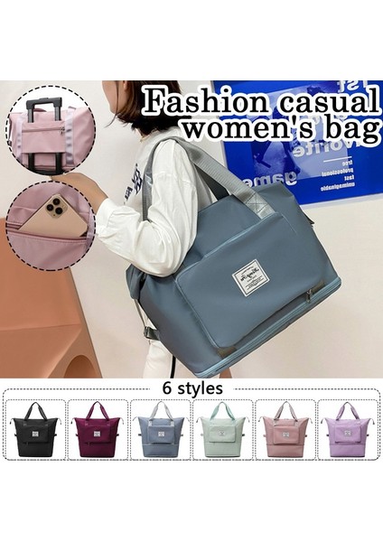 Boyut B-Mor Tarzı 2021 Naylon Katlanabilir Seyahat Çantaları Unisex Büyük Kapasiteli Bagaj Kadın Suya Dayanıklı El Çantaları Erkek Seyahat Çantaları Kıyafet Düzenleyici (Yurt Dışından) fiyatları