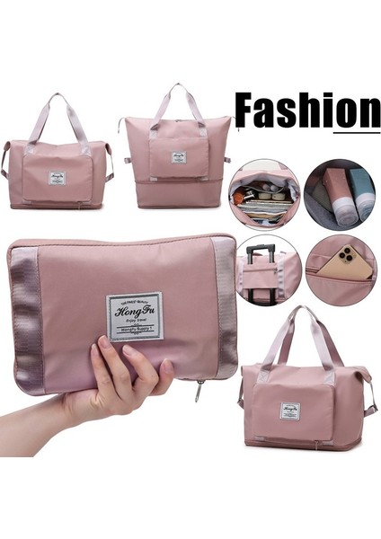 Boyut B-Mor Tarzı 2021 Naylon Katlanabilir Seyahat Çantaları Unisex Büyük Kapasiteli Bagaj Kadın Suya Dayanıklı El Çantaları Erkek Seyahat Çantaları Kıyafet Düzenleyici (Yurt Dışından) modelleri