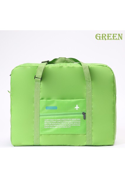 Yeşil Stil Kadınların Büyük Kapasiteli Taşınabilir Seyahat Çantası Katlanabilir Valiz Hafta Sonu Çantası Uçak Düzenleyici Çanta Seyahat Aksesuarları Paketleme Küpleri (Yurt Dışından)