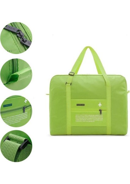 Yeşil Stil Kadınların Büyük Kapasiteli Taşınabilir Seyahat Çantası Katlanabilir Valiz Hafta Sonu Çantası Uçak Düzenleyici Çanta Seyahat Aksesuarları Paketleme Küpleri (Yurt Dışından) modelleri