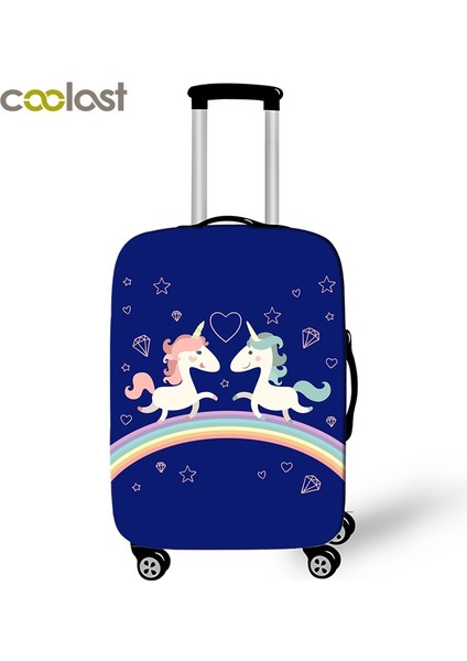 Apxt DJS22 Stili S Beden Çizgi Film Unicorn Baggaj Kılıfı Elastik Seyahat Bavulu Korumalı Kılıf Seyahat Aksesuarları (Yurt Dışından) fırsatları