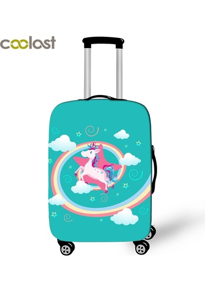 Apxt DJS22 Stili S Beden Çizgi Film Unicorn Baggaj Kılıfı Elastik Seyahat Bavulu Korumalı Kılıf Seyahat Aksesuarları (Yurt Dışından) indirimleri