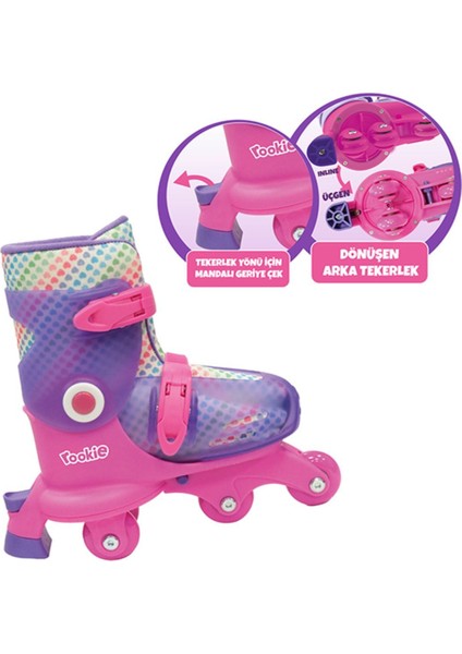 Paten Ayarlanabilir Dönüşen Tekerlekli 2 In 1 Twisty Paten - 29-32
