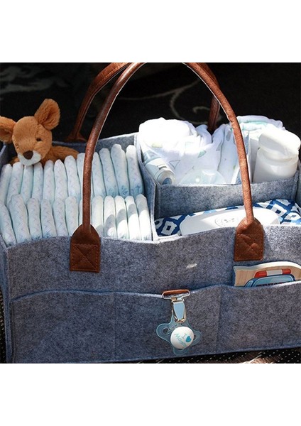 Bebek Bezi Düzenleyici Katlanabilir Keçe Saklama Çantası Taşınabilir Çok Fonksiyonlu Değiştirilebilir Bölümler Anne Yeni Doğan Çocuklar Bebek Bezleri (Yurt Dışından) fırsatları