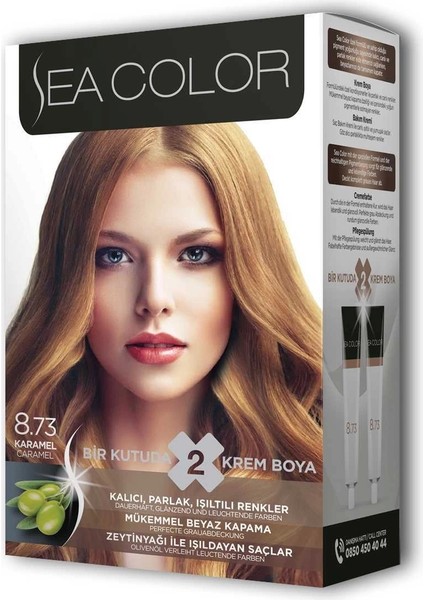 2x2 Tüp Krem Saç Boyası Seti Karamel No:8.73 modelleri