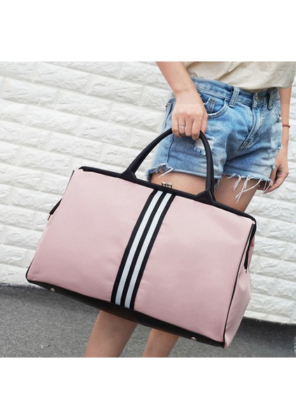 Küçük-1 Tarzı Kadınlar Için Gece ve Hafta Sonu Fitness Çantası Bayanlar Şeritli Yoga Büyük Seyahat Çantası Hafif Erkekler Katlanabilir Açık Hava Çantaları Kore Seyahat (Yurt Dışından) fırsatları