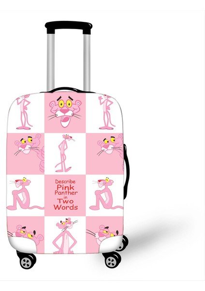 No.11 Stili Xl Beden Sevimli Dolgulu Bagaj Koruyucu Kılıf Pembe Oyuncu Leopar Baskılı Seyahat Aksesuarı Uygun Inç Valiz Kılıfı (Yurt Dışından)