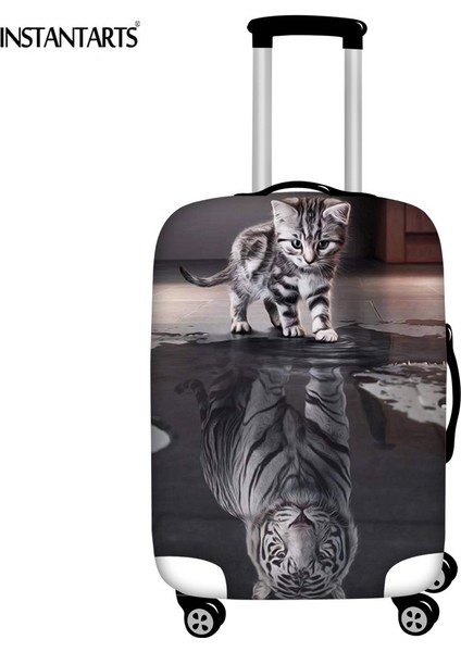 ÖZEL-Z24 Stili S Beden Anında Sanat Kedi Yansıma Kaplan Bavul Koruyucu Kılıflar Su Geçirmez Toz Yağmur Cinsiyetsiz Bagaj Kılıfı Için Inç Uygulayın (Yurt Dışından) modelleri