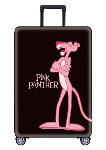 No.1 Tarzı L Beden Sevimli Dolgulu Bagaj Koruyucu Kılıf Pembe Oyuncu Leopar Baskılı Seyahat Aksesuarı Uygun Inç Valiz Kılıfı (Yurt Dışından)